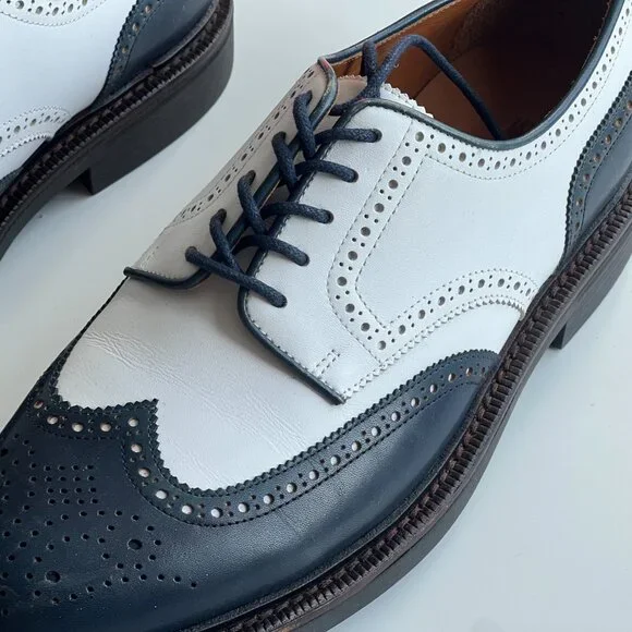 Polo Ralph Lauren Two-Tone Wingtip Calfskin Oxford - Picture 5 of 9